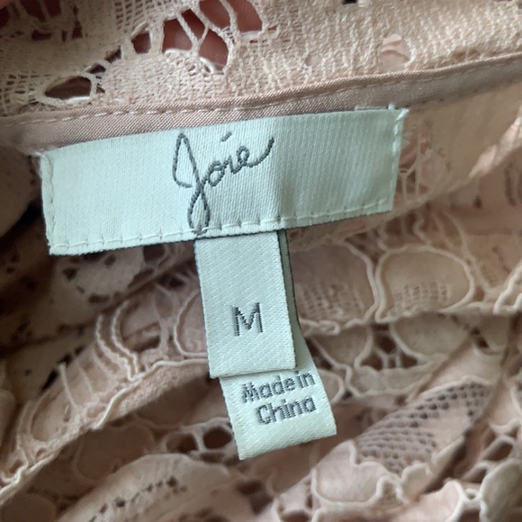 {Joie} Beautiful Blush lace blouse top - Picture 7 of 9